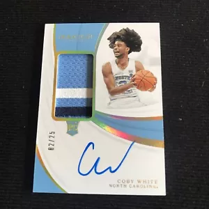 2019-20 Immaculate Collegiate Coby White RPA Gold Rookie Patch Auto RC #02/25 - Picture 1 of 2
