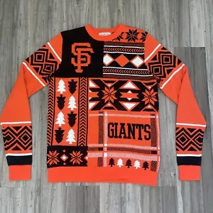 San Francisco Giants MLB Christmas Sweater S Black Orange - Picture 1 of 6