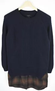 Allsaints 100% Merino Pullover Herren M Strickpullover Hemd Unten - Bild 1 von 8