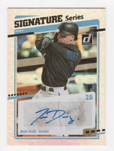 2020 DONRUSS BASEBALL SIGNATURE SERIES ISAN DIAZ MIAMI MARLINS - Picture 1 of 2