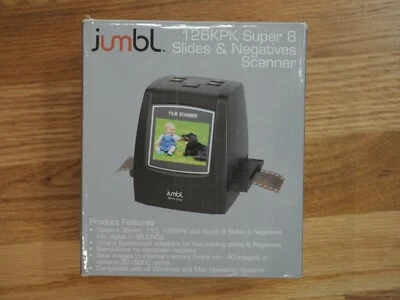Jumble Film Scanner with 22MP Converts 126KPK/35mm/110/Super 8 Films, Slides,  - Image 1 of 4