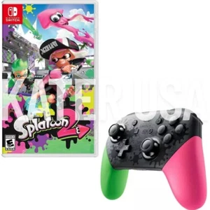 Splatoon 2 + Pro Controller Switch Brand New Game Bundle (2017 Shooter) - Picture 1 of 5