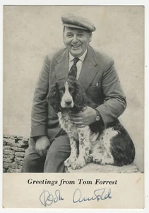 Bob Arnold Tom Forrest & English Springer Spaniel BBC Radio Bogenschützen signierte Karte - Bild 1 von 2