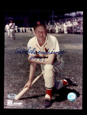 Red Schoendienst PSA DNA Signed 8x10 Photo Autograph 1 Cardinals - Image 1 of 2