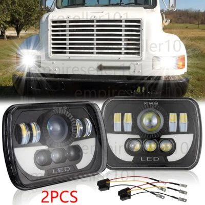 2X 105W 7x6" 5x7" Led Headlights for International Harvester 4700 4800 4900 8100 - Image 1 of 4
