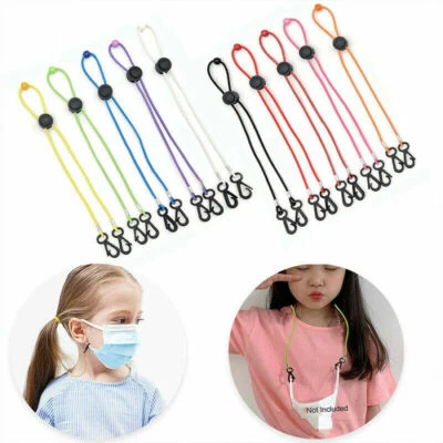 10PCS Adjustable Kids Face Caset Lanyard Cover Extender Ear Saver Neck Strap US - Image 1 of 4