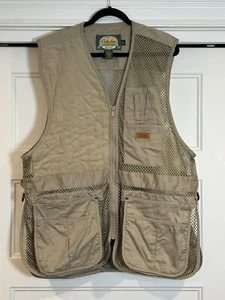 Cabelas Targetmaster Shooting Hunting Vest RH Right Hand XL Beige Tan - Picture 1 of 7