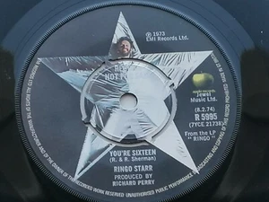 RINGO STARR 1973 UK 45 YOU'RE SIXTEEN APPLE DEMO R 5995 1 G 1 G NR MINT - Picture 1 of 10