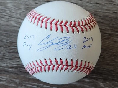 Cody Bellinger Signed Baseball Inscribed "2017 ROY/2019 MVP" - Los Angeles Dodge - Image 1 of 4