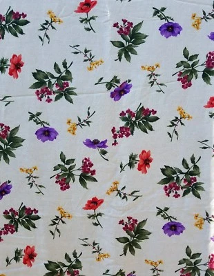 Tela de Costura Estampada Floral Flor Silvestre Lino Calidad 3Y+ Beige Flores de Amapola Foto 1 de 4