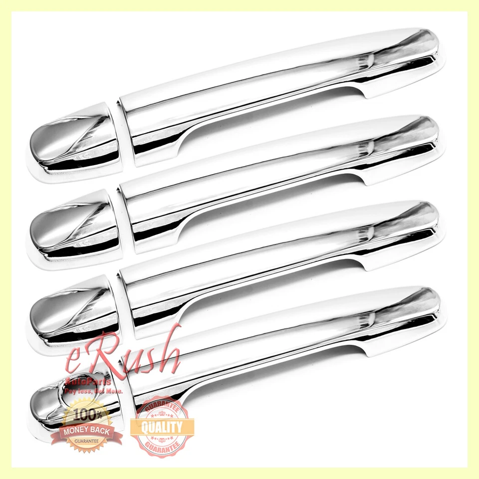 PARA 02-06 TOYOTA CAMRY 03-11 COROLLA 02-11 RAV4 TAMPAS DE MAÇANETA DE PORTA CROMADAS - Imagem 1 de 1