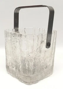 Mini secchiello ghiaccio vintage in vetro Hoya ghiacciaio con scarico ghiaccio MCM - Foto 1 di 3