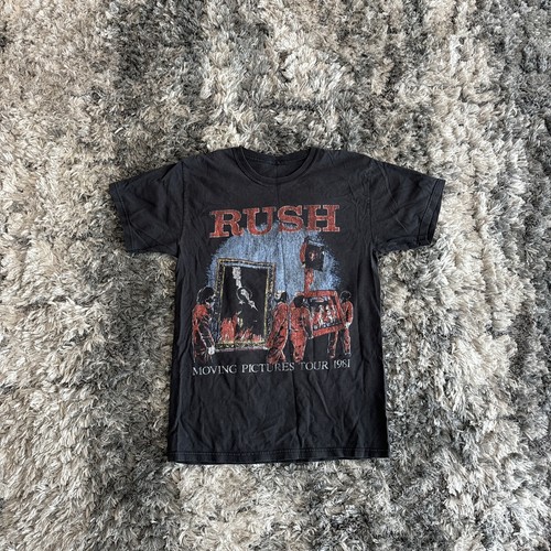 Adult Cut Tag Rush Moving Pictures 1981 Tour Short Sleeve TShirt Y2K