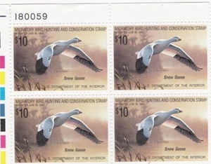 KAPPYSSTAMPS W7606 RW55 1988 FEDERAL DUCK STAMP PLATE BLOCK MINT NH XF - Picture 1 of 2