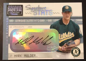 Donruss Signature Stats Masters Series #34 2001 Mark Mulder atletismo automático - Imagen 1 de 2