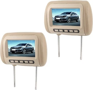 New 2pcs Universal 7" Car Headrest LCD Video Player Wireless Control MP5 TWO! - Picture 1 of 23