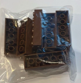 Lego Brick 1x12 Reddish Brown / 6112 / 4222627 / 7 Pieces