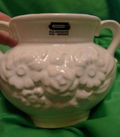 Vintage Scandinavian GULDKROKEN HJO Sweden Swedish white / Ivory decor VASE pot