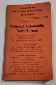 1964 Manual for Identification of Automobiles - License Plates Automobile Theft  - Picture 1 of 4