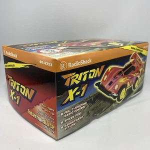 Vintage Radio Shack 60-4222 RC Radio Controlled Triton X1 Race Car w/Box Works - Picture 1 of 16