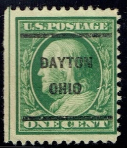 1912 1c FRANKLIN  w/precancel f/DAYTON OH(374-L-1E) SCARCE TYPE! - Picture 1 of 1
