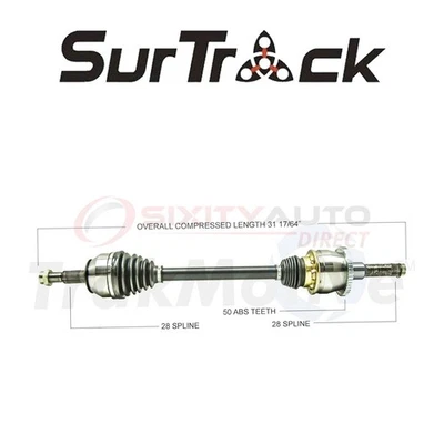SurTrack CV Axle Shaft for 1999 Ford Mustang 4.6L V8 - Constant Velocity ox Foto 1 de 4