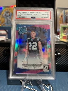 2017 Donruss Optic Christian McCaffrey RATED ROOKIE PINK PSA 10 🔥 PANTHERS 🐆 - Picture 1 of 2