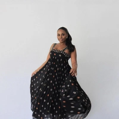 Zimmermann Sunray Day Dress Size 0P / AU 6 / US 2 Daisy Pleated Strappy Midi - Image 1 of 4