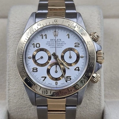 Rolex Daytona 16523 Zenith White Dial Yellow Gold Two Tone 40mm Watch - Image 1 of 4