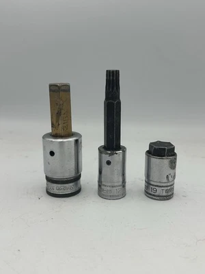 Snap-on 1/2” Drive Large Hex & Torx Sockets TWM19 STSM12A SAM17A | Lot Of 3 - Image 1 of 4