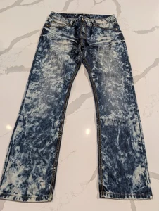 Michael Cherry Sz 36 Distressed Splattered Jeans Excellent Condition  - Picture 1 of 10