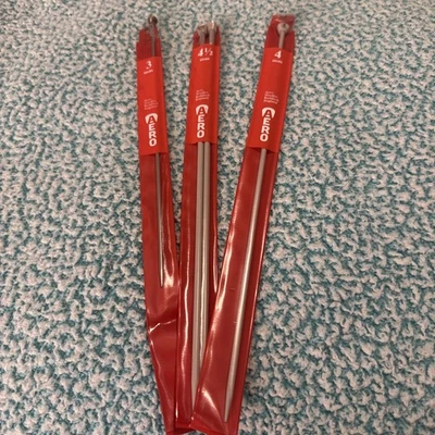 Aero Knitting needles Lot, 3mm, 4mm And 4 1/2mm, Never Opened, See Pictures - Image 1 of 4