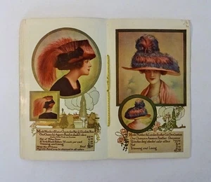 1911 LONDON FEATHER CO. Antique Women's Hat Catalogue, Color Ads, Millinery - Picture 1 of 21