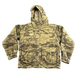 VTG Columbia Parka Mens M Gallatin Wool Blend Hooded Camo Hunting Jacket - Picture 1 of 10