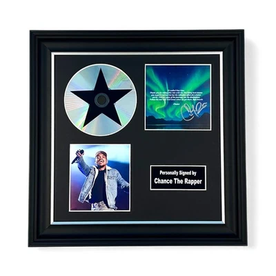 Chance The Rapper SIGNED Star Line Artwork CD Display COA Autograph Memorabilia - Image 1 of 4