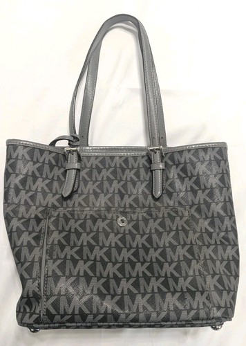 BORSA A TRACOLLA MICHAEL KORS JET SET DA VIAGGIO TOTE BAG Grigio Nero