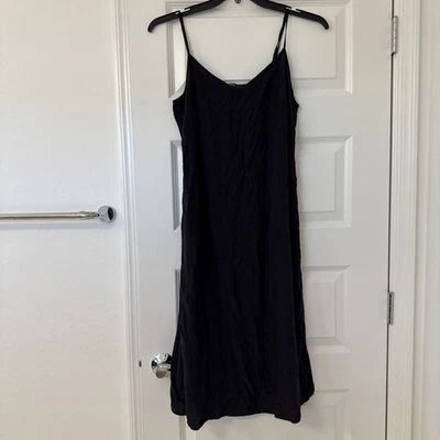Esprit Women's Summer Dress Size L 10 Dark Grey Black Spaghetti Strap - Image 1 of 4