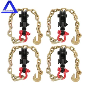 Bloque de arranque de 4 piezas de 2 toneladas con cadena G70 polea de 3" para cabrestante de cuerda de remolque de alambre de 3/8" - Imagen 1 de 12
