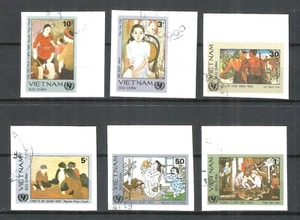 Vietnam 1984 postfrische Briefmarken postfrisch Mi.# 1513-1518 Gemälde imperf. - Bild 1 von 1