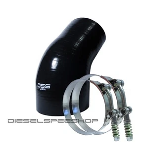 BOTAS INTERCOOLER EN ÁNGULO NEGRAS SILICONA CON ABRAZADERAS SE ADAPTAN 1994-2002 DODGE Cummins® - Imagen 1 de 1