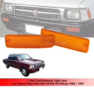 FRONT BUMPER ORANGE LIGHT LENS FOR TOYOTA HILUX PICKUP MK3 LN85 1989 - 1995 - Picture 1 of 4