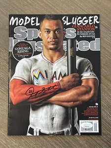 GIANCARLO STANTON SIGNED SPORTS ILLUSTRATED AUTO JSA - Picture 1 of 3
