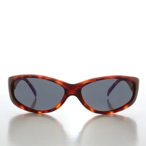 Brown Unisex Sporty Wrap Sunglasses - Laurel - Picture 1 of 3