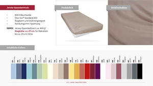 Jersey Spannbettlaken Baumwolle 27 cm Steg Hotel Pension FeWo Pflege Hochzeit