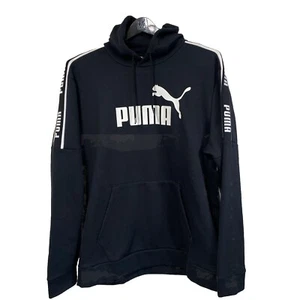 Sudadera con capucha negra con logotipo grande Puma para hombre talla XL - Imagen 1 de 8