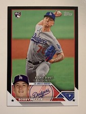 2023 Topps Update Series Bobby Miller RC Rookie Card! Black Parallel US40 20/72