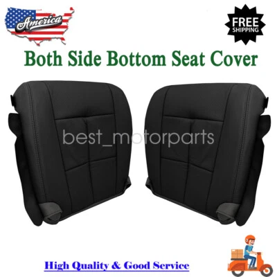 Driver Passenger Bottom PERF Leather Seat Cover Blk For 07-14 Lincoln Navigator Foto 1 de 4