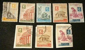 Briefmarken Francobolli Stamps REP. DI S MARINO 100 J. di Sicilia1959 Mi 627-631 - Bild 1 von 2
