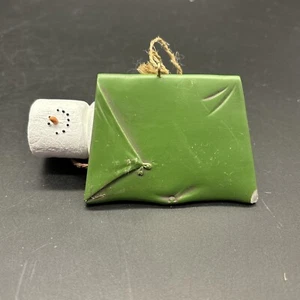 The Original S’mores Christmas Ornament Camping In A Green Tent Outdoors - Picture 1 of 9