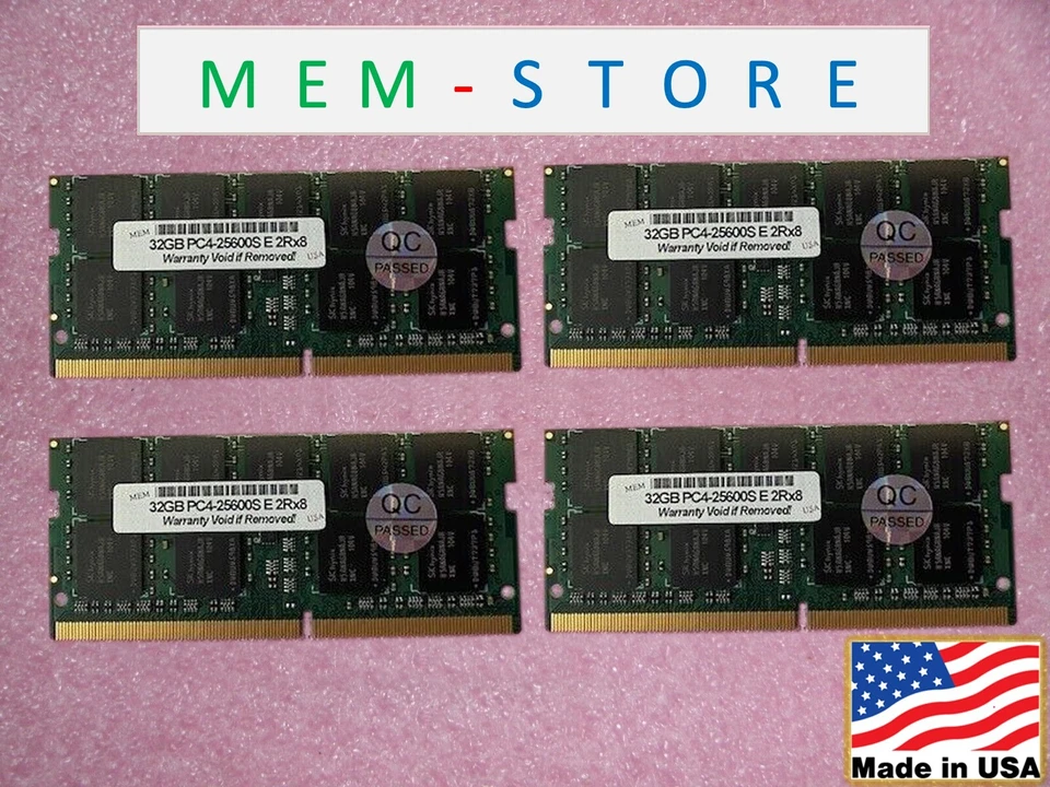 128GB 4x32GB DDR4-3200 ECC SODIMM RAM for ASRock Server Motherboard X570D4I-2T - Image 1 of 1